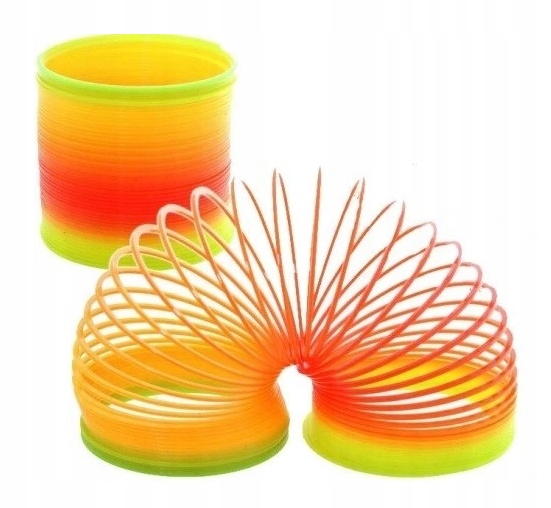 MAGICZNA SPRĘŻYNA TĘCZOWA KOLOROWA ZABAWKA