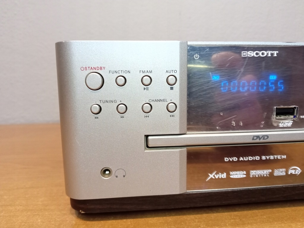 DVD Mini System シルバー Mini wieża DVD Audio System SCOTT MDX i30 DVD/CD/USB/tuner