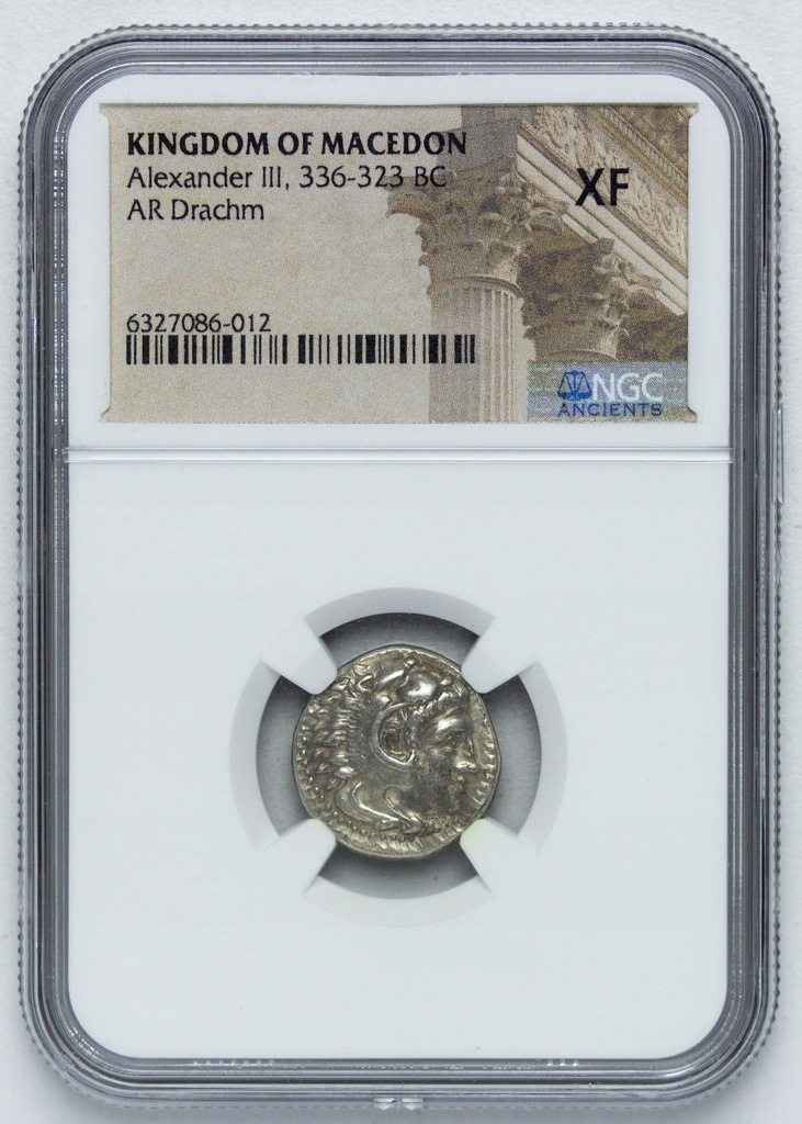 Macedonia, Aleksander III Wielki, drachma, NGC XF