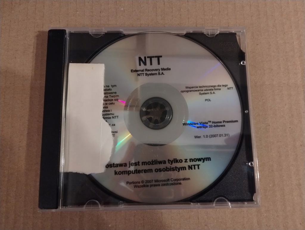 NTT Windows Vista Recovery