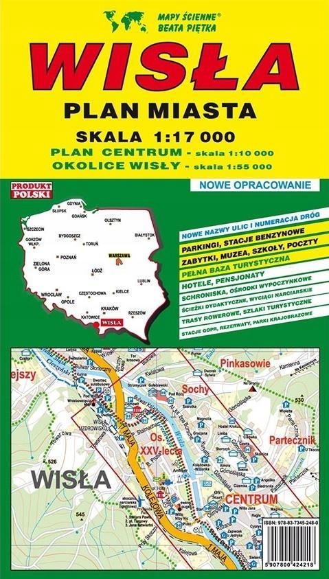 WISŁA 1:17 000 PLAN MIASTA PIĘTKA