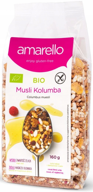 MUSLI KOLUMBA BEZGLUTENOWE BIO 160 g - AMARELLO