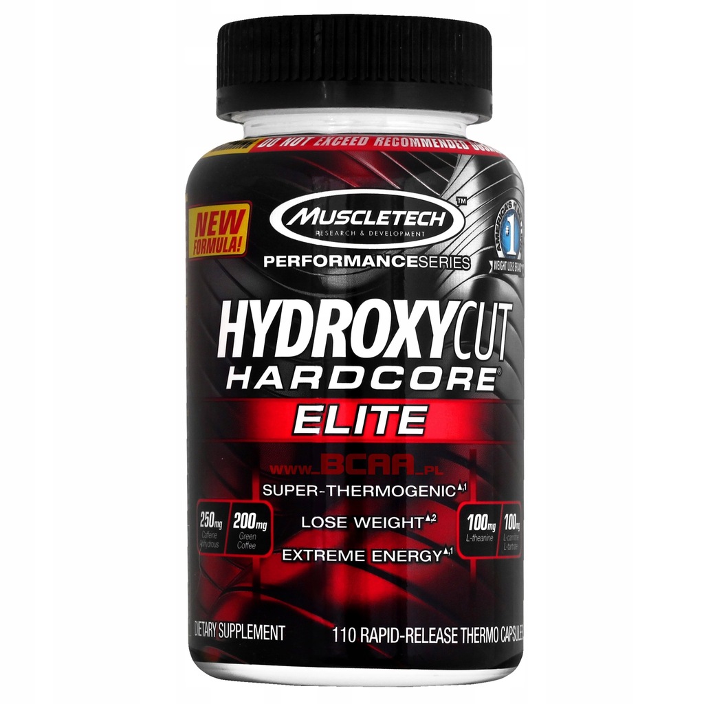 MUSCLETECH HYDROXYCUT HARDCORE ELITE 110 k SPALACZ