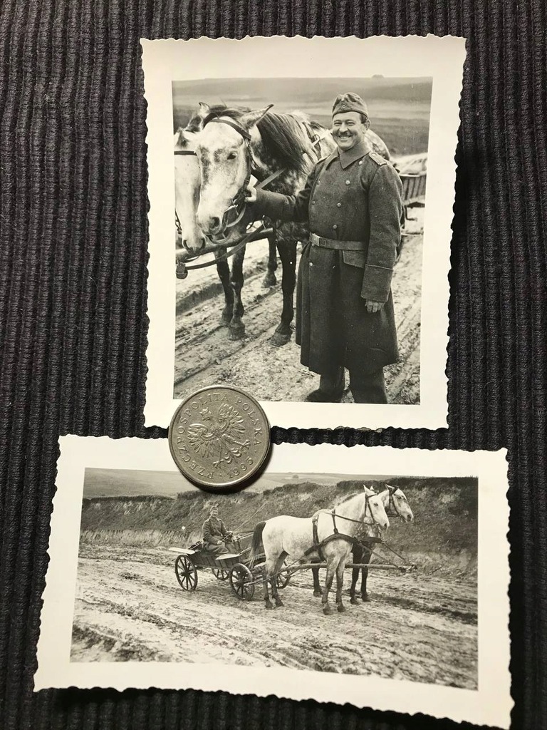 Wehrmacht i konie, 2 foto, 1939