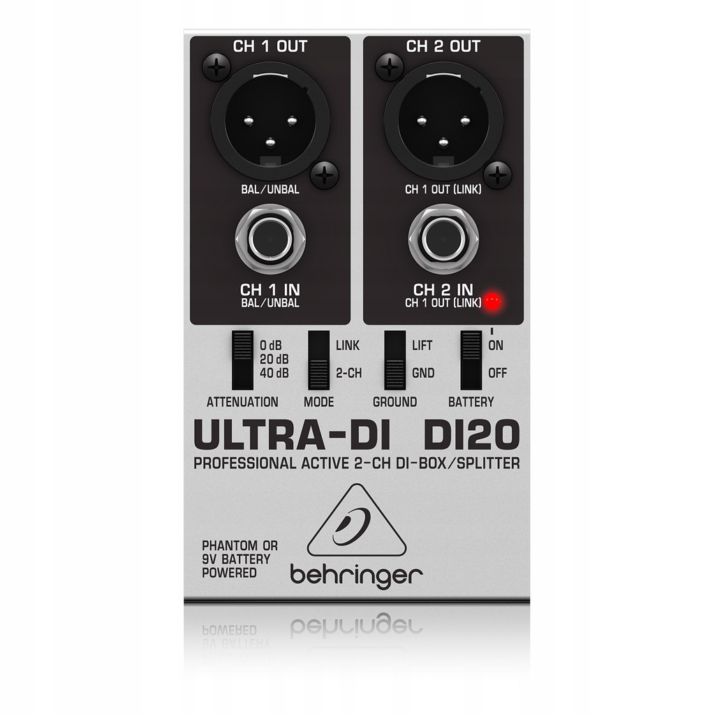 BEHRINGER ultra-DI DI 20 BOX 2 KANAŁOWY AKTYWNY