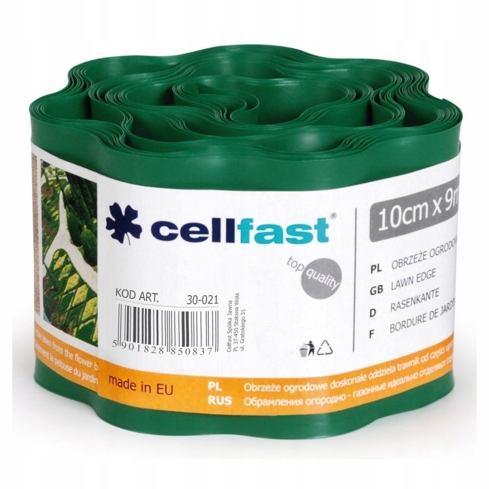 Obrzeże Trawnikowe Faliste Cellfast 10cm 9m Ciemna
