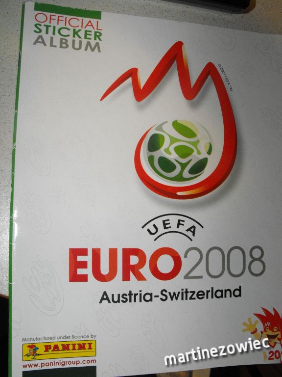 UEFA Euro 2008 Austria Szwajcaria Panini albumNOWY