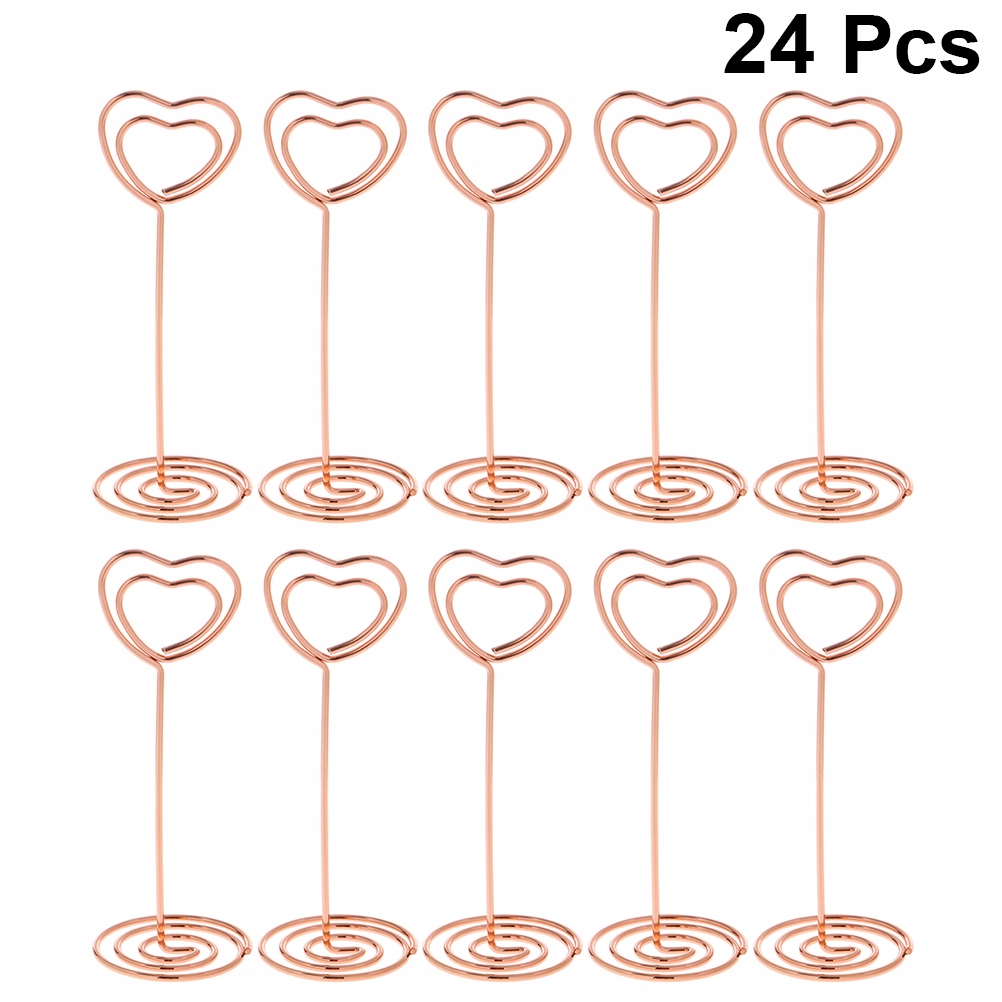 24 SZTUK W Kształcie Serca Zdjęcie Stojaki Stojak