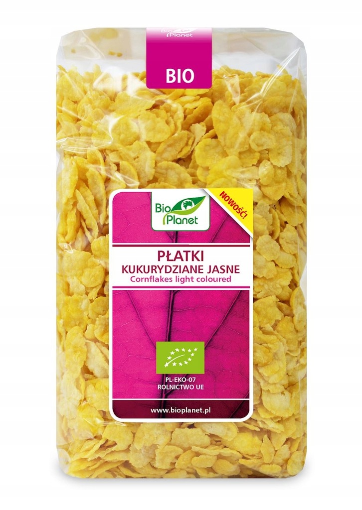 BIO PLANET Płatki kukurydziane jasne BIO 250g