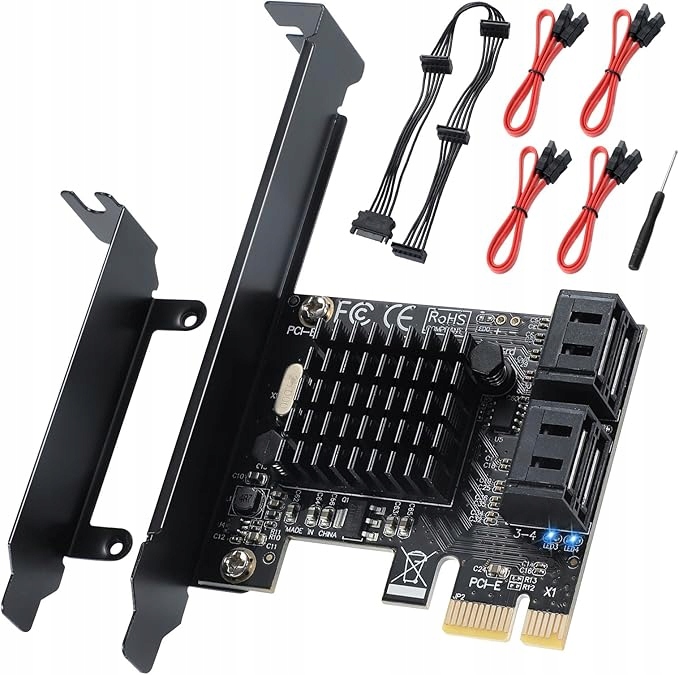 KARTA ROZSZERZEŃ PCI-E DO SATA 3.0 4-PORTOWA 6 Gb/s
