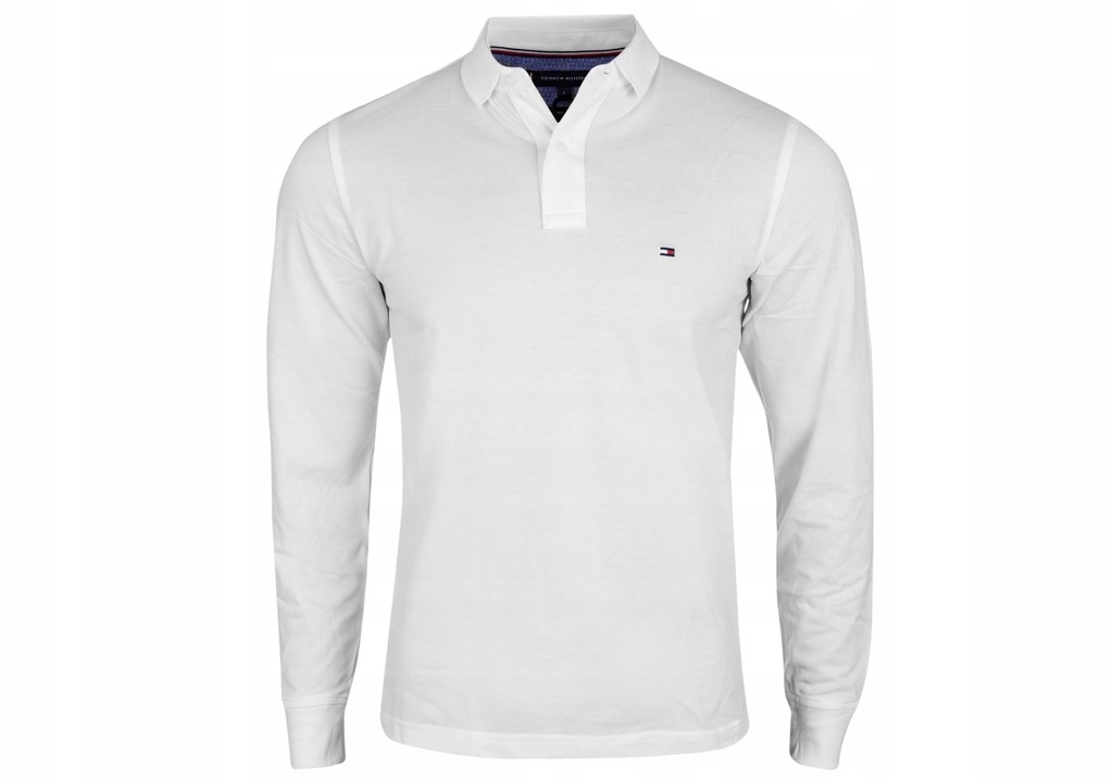 TOMMY HILFIGER KOSZULKA POLO DŁ. RĘKAW ECRU R:M