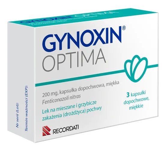 GYNOXIN Optima 200 mg kapsułki dopochwowe 3 sztuki