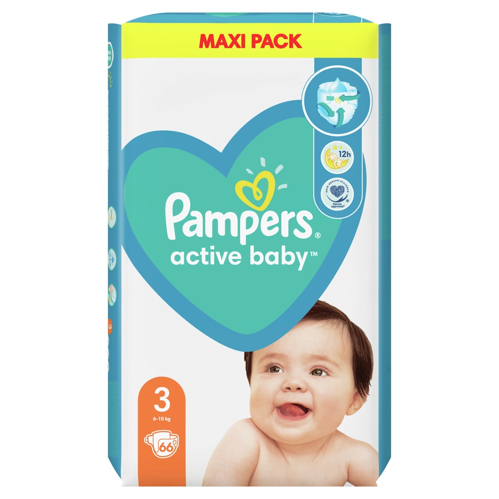 Pieluszki Pampers Active Baby rozmiar 3 6- 66 szt.