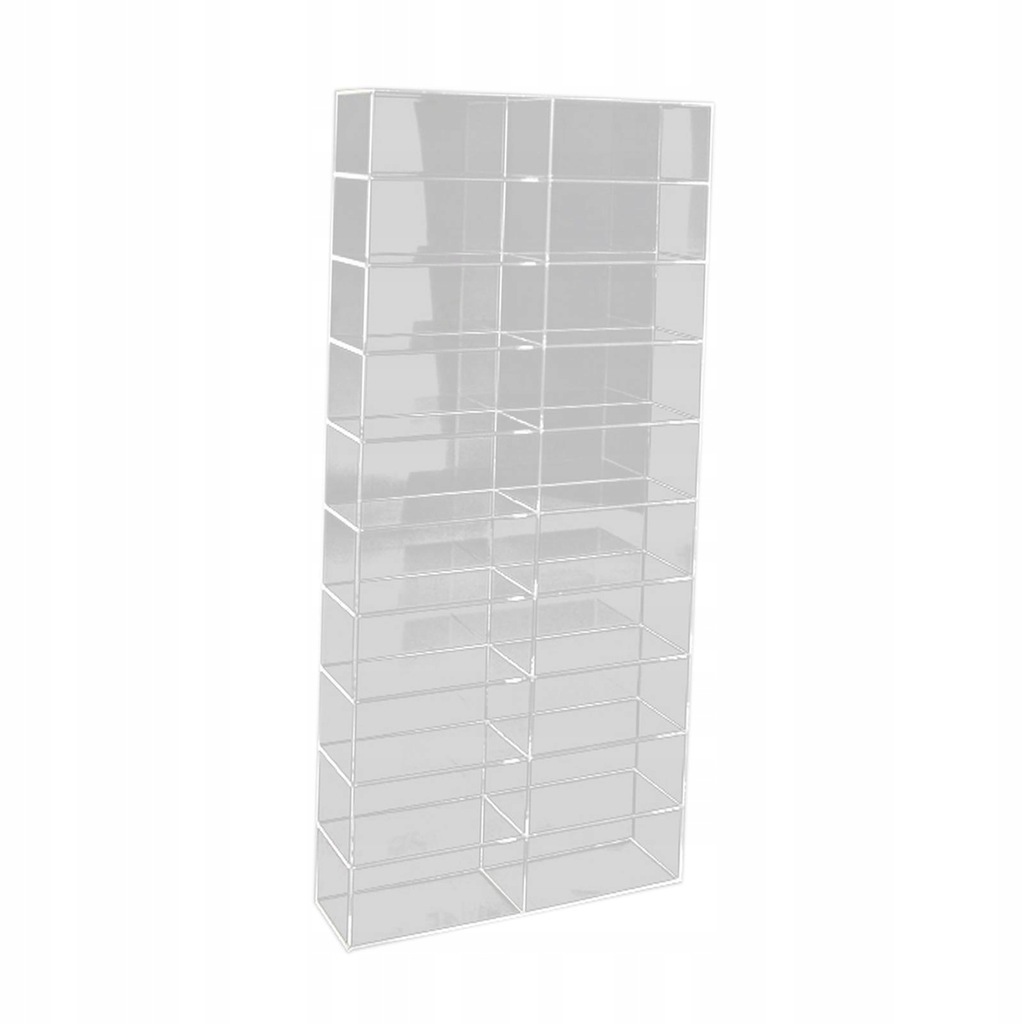 Acrylic 1/64 Scale Model Car Display Case, Action Figures Holder, 20 Grids