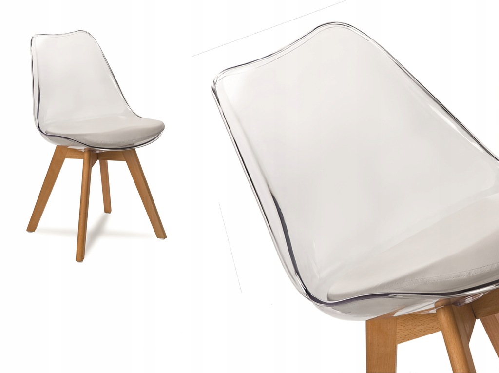 Krzeslo Transparentne Poduszka Buk Salon Loft 6985187783 Oficjalne Archiwum Allegro