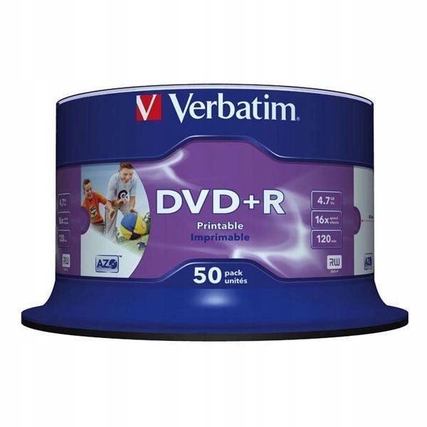 Verbatim DVD+R, Wide Inkjet Printable No ID Brand,