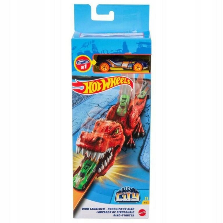 HOT WHEELS WYRZUTNIA Z DINOZAUREM + AUTKO