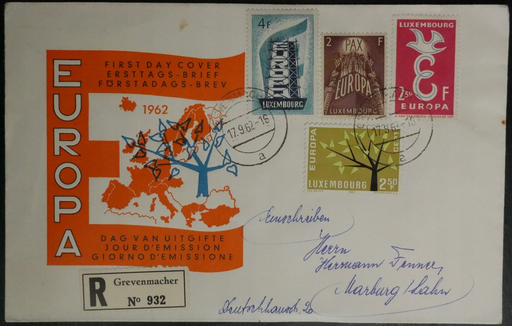 Luksemburg koperta 1962 r.[44