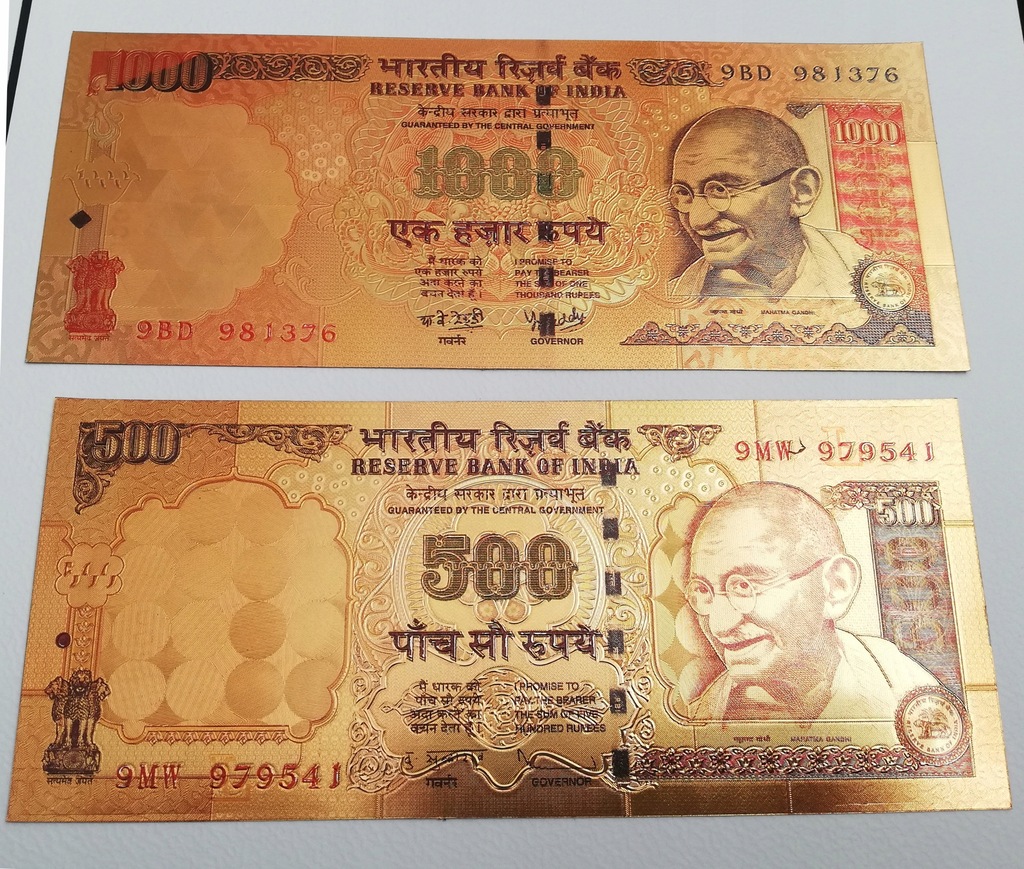 MAHATMA GANDHI- banknoty metalizowane