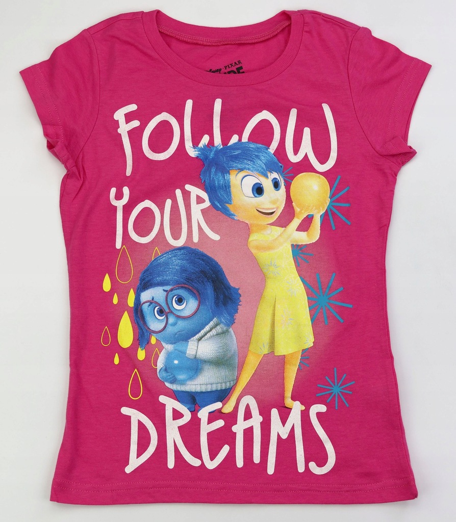 Disney Pixar W głowie się nie mieści Koszulka dziecięca dziewczęca r. M 7/8