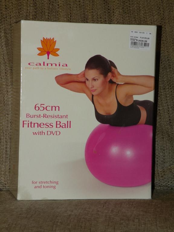 Piłka gimnastyczna 65 cm nowa + pompka + DVD