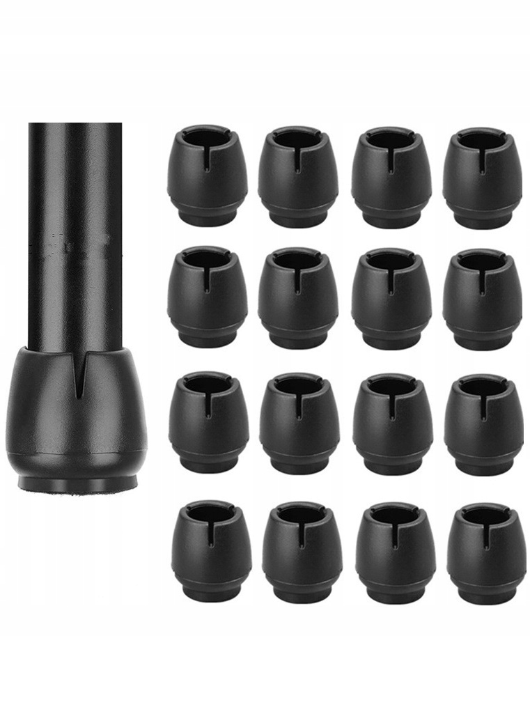 NAKŁADKI NA NOGI KRZESŁA 12-16mm MEBLE Z FILCEM NASADKI OCHRONNE DO MEBLI