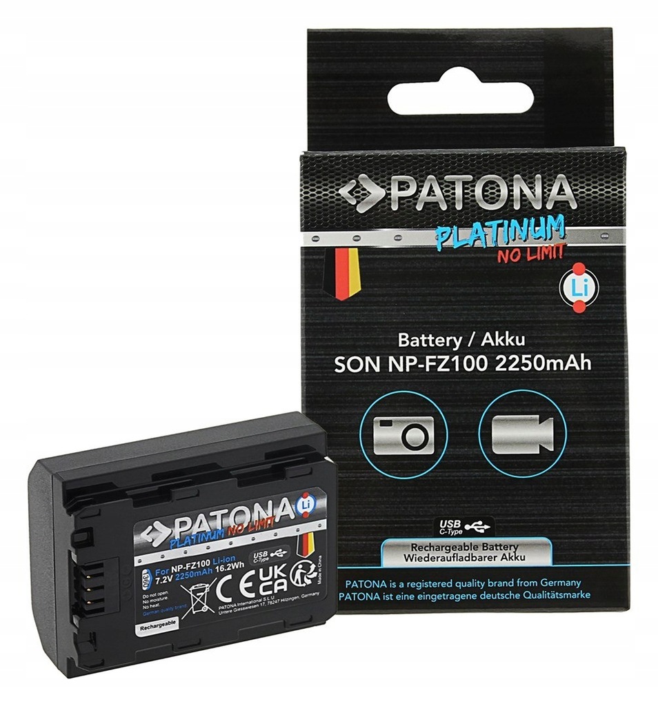 Akumulator Patona Platinum NP-FZ100 z USB-C do Son