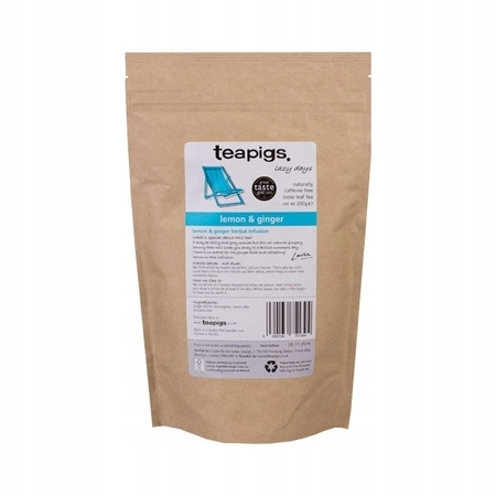 teapigs Lemon and Ginger herbata sypana 200g