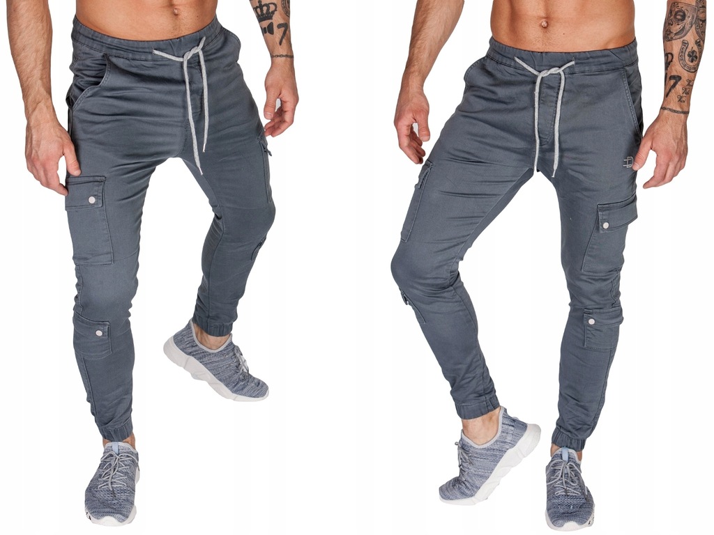 Spodnie joggery granatowe dh-2674 fashionmen2 r.34