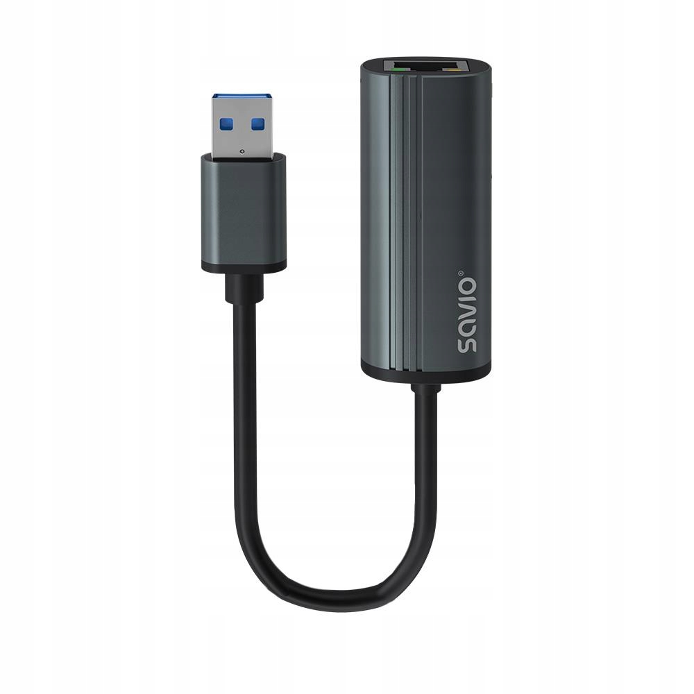 Kabel Adapter Savio Ak-55 Usb-A 3.1 Gen 1 Do Rj-45 Gigabit Ethernet