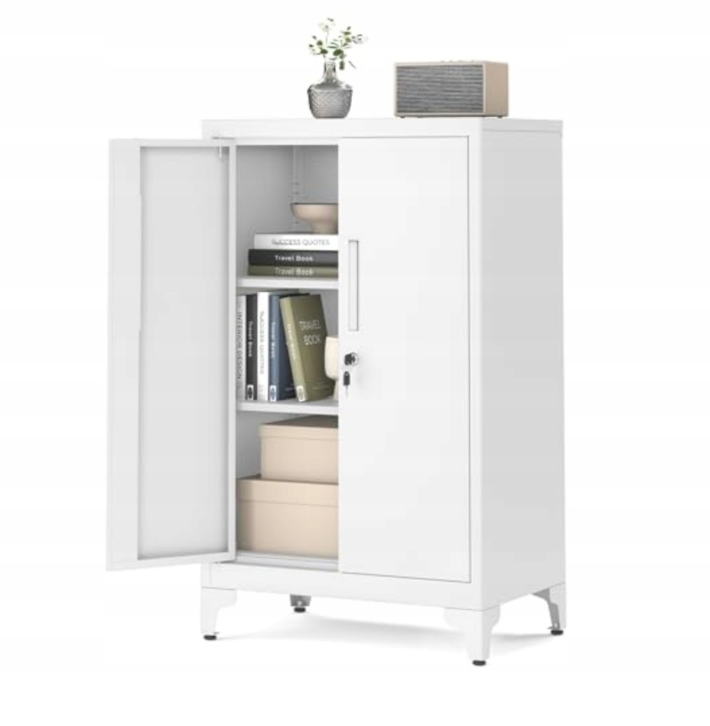 SONGMICS SZAFKA BIUROWA WIELOFUNKCYJNA, BIAŁA