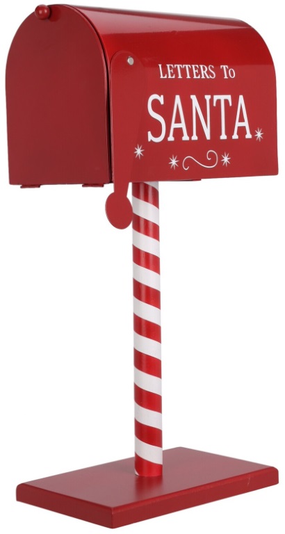 Świąteczna skrzynka pocztowa na listy do Św. Mikołaja 50x26x15cm Czerwona