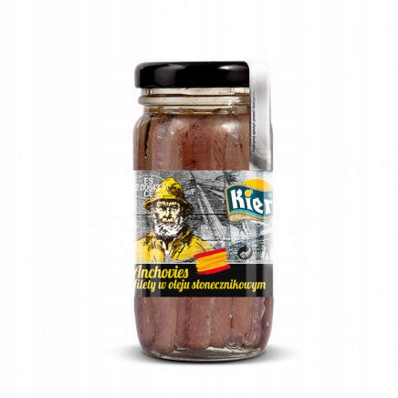 Filety Anchovies w oleju słonecznikowym, słoik 90g