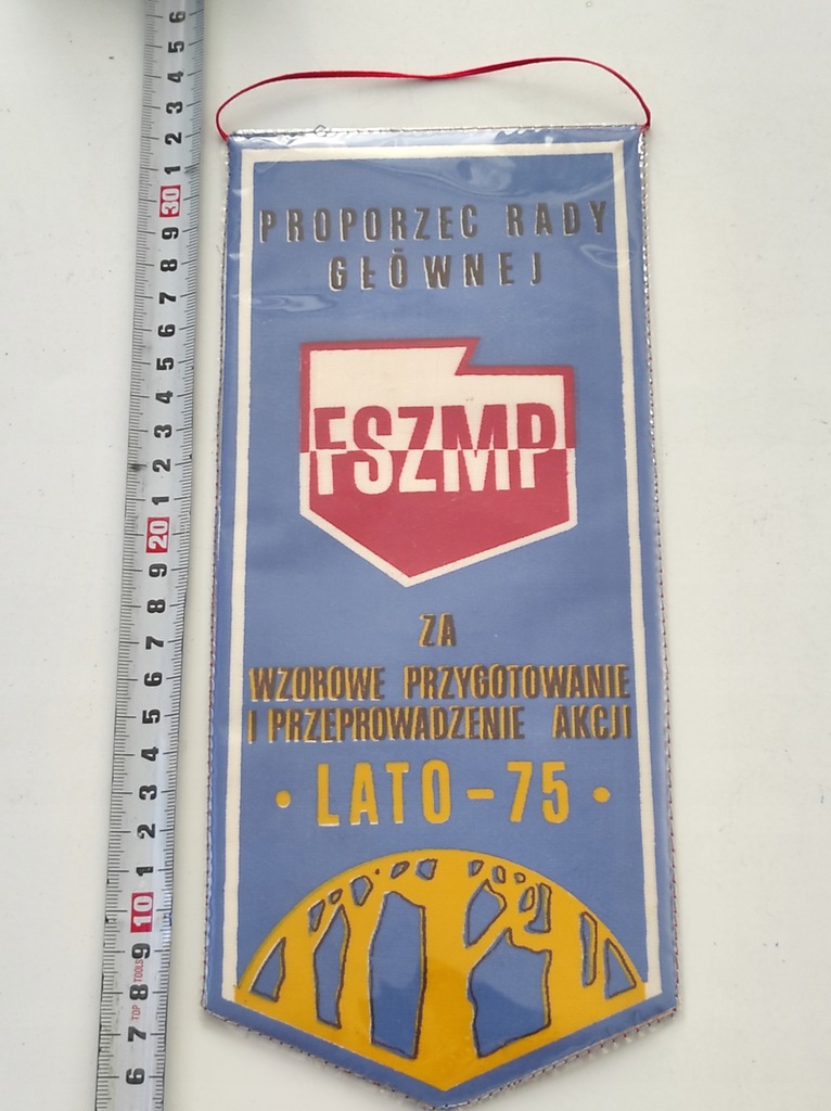 PROPORCZYK PROPORZEC RADY GŁÓWNEJ FSZMP LATO 75