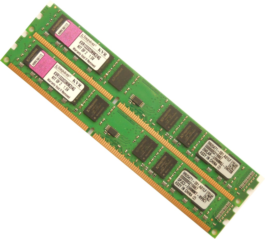 KINGSTON 4GB 2x2GB KVR1333D3N9K2/4G DUAL CHANNEL