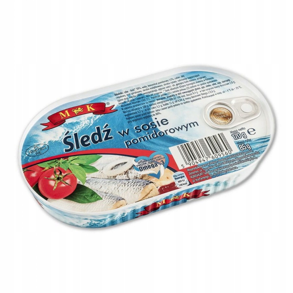 ŚLEDŻ W POMIDORZE 170G MK