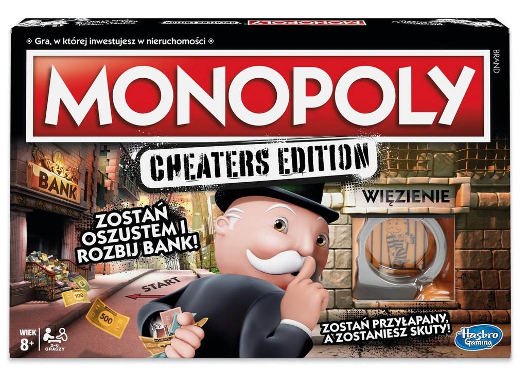 GRA PLANSZOWA MONOPOLY WIĘZIENIE KAJDANKI STRATEGIA