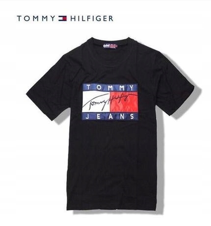 Tommy Hilfiger Nowa Czarna Bluzka T-shirt S