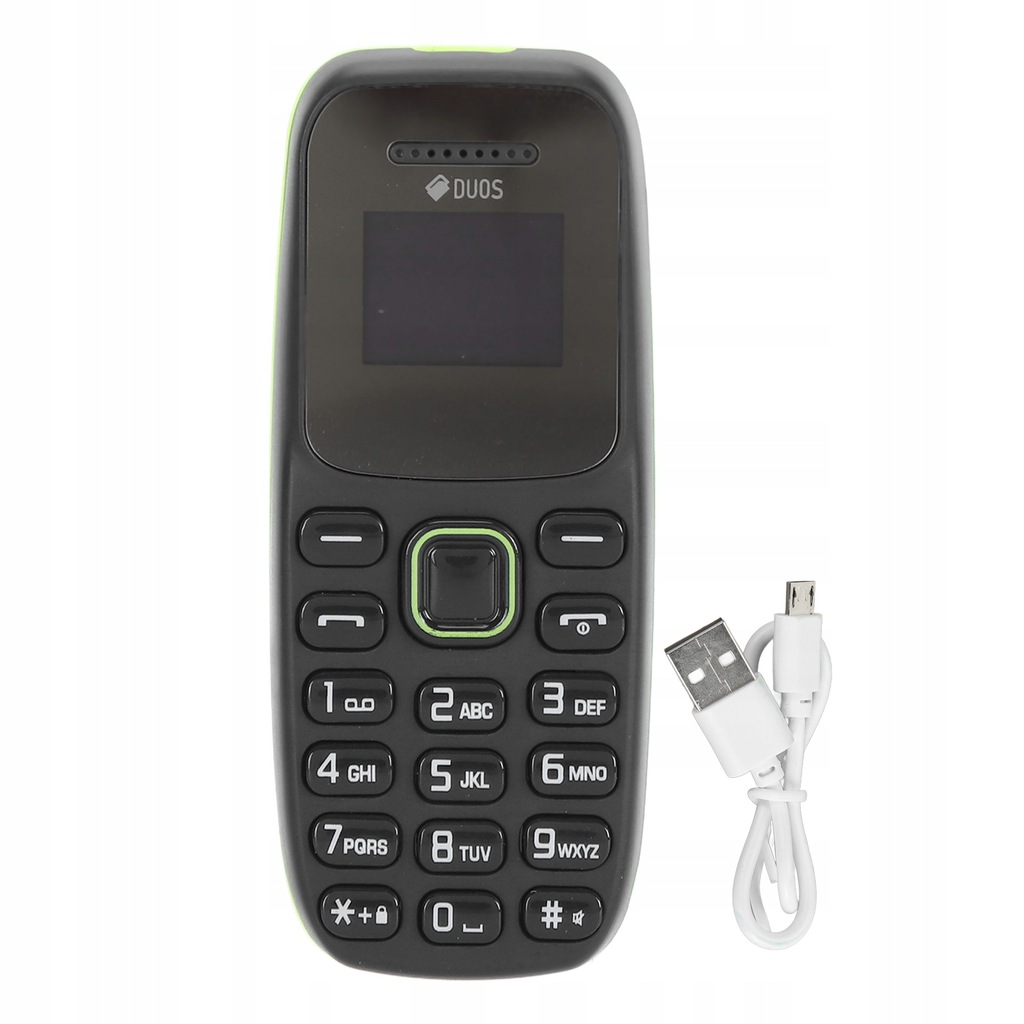Telefon 2G odblokowany dla osób starszych 0,66 cala Dual SIM GSM Mini telef