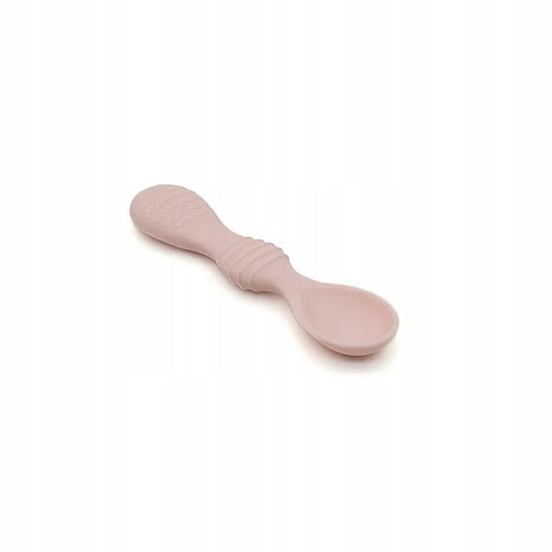 Soft Silicone Baby Spoon Children Short Handle Double Head Non-Slip