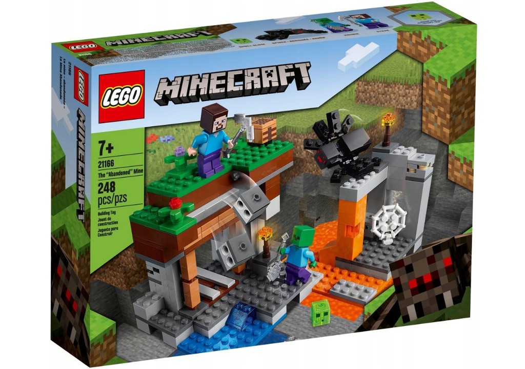 LEGO MINECRAFT KLOCKI ZABAWKA OPUSZCZONA KOPALNIA