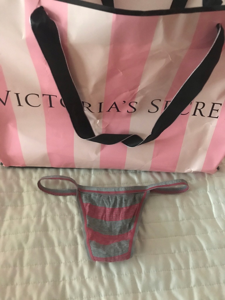 Victoria’s Secret majtki stringi różowe L od 1zł