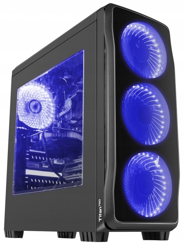 Купить Игровой корпус GENESIS TITAN 750 BLUE 4-FAN WINDOW: отзывы, фото, характеристики в интерне-магазине Aredi.ru