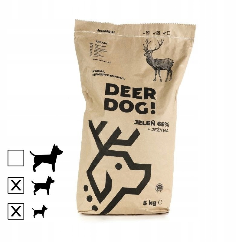 Deer Dog Jeleń z jeżynami 5 kg małe rasy sucha karma przysmak dla psa DZICZ