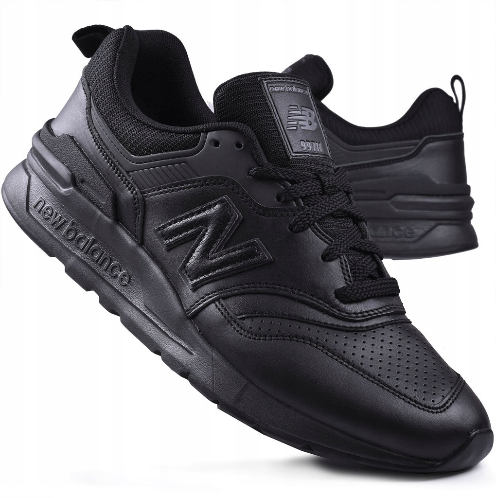 New balance czarne clearance skorzane