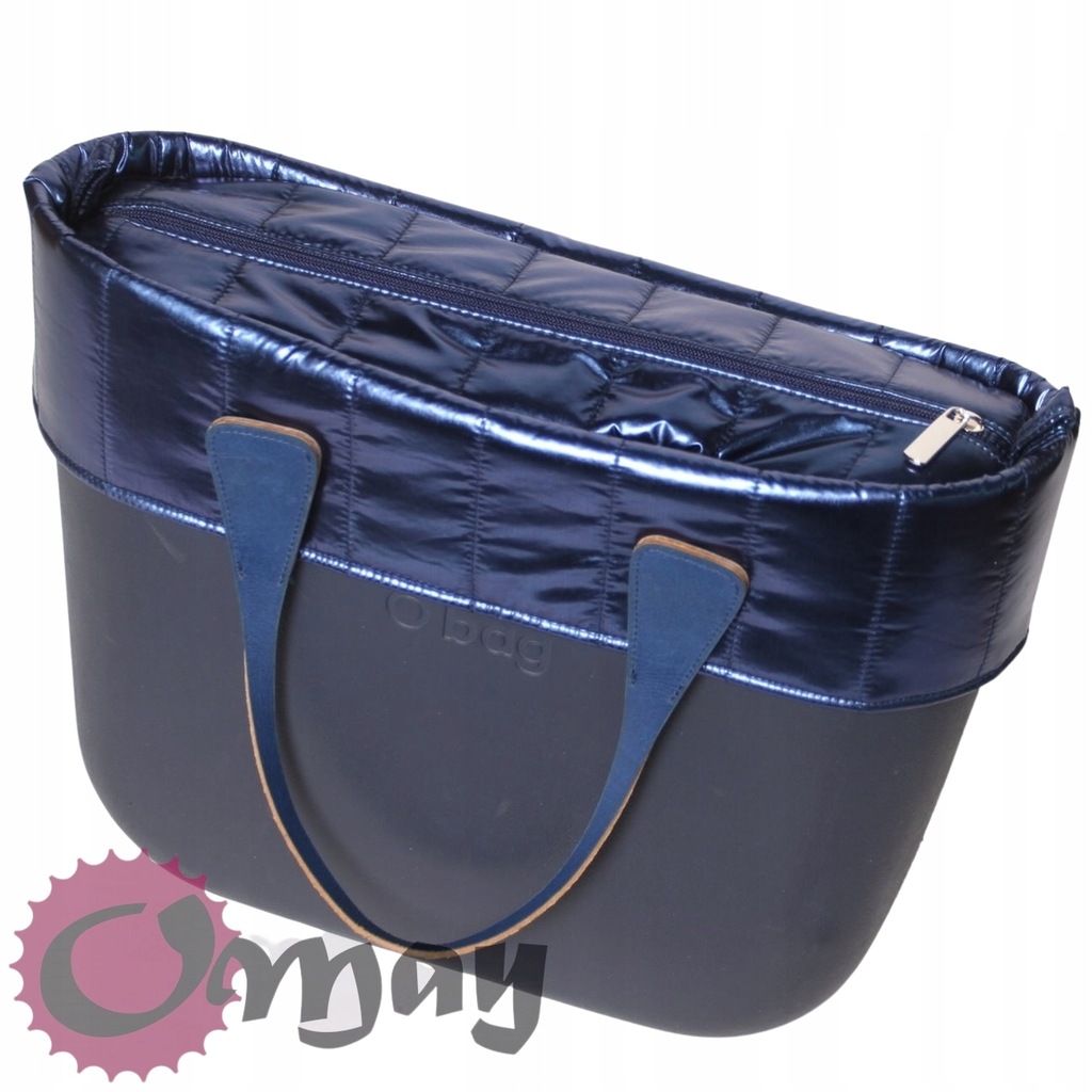 organizer OBAG STANDARD +OPASKA pik METALIC granatowy wkład 2kieszenie OMAY