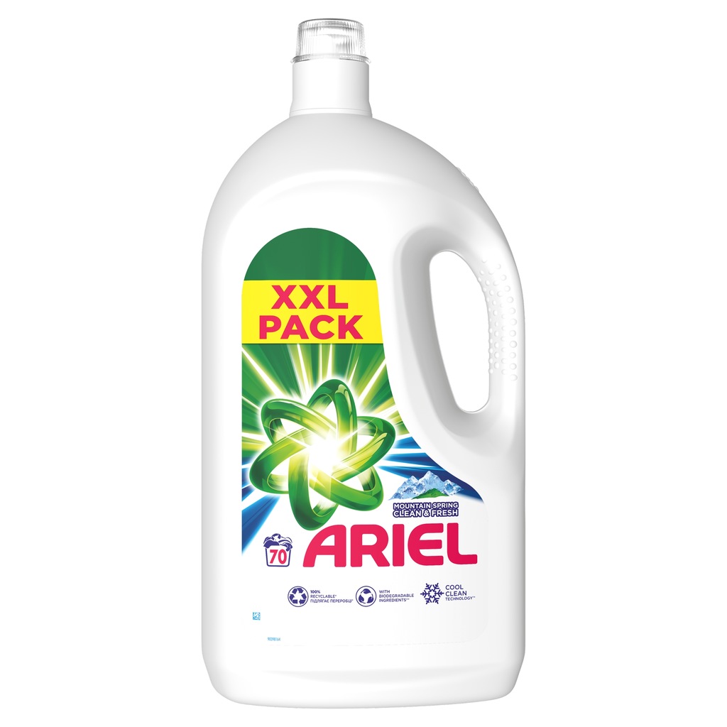 TURBO DZIAŁANIE! ARIEL żel do prania 3,5 L MOUNTAIN SPRING 70prań XXL PACK