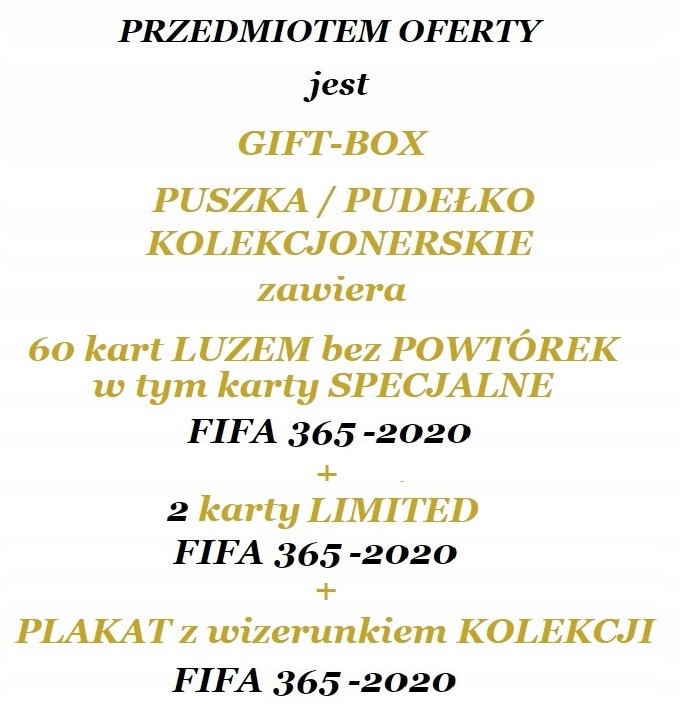 Купить ПОДАРОЧНАЯ КОРОБКА FIFA 365 2020 FOOTBALL CARDS LIMITED: отзывы, фото, характеристики в интерне-магазине Aredi.ru