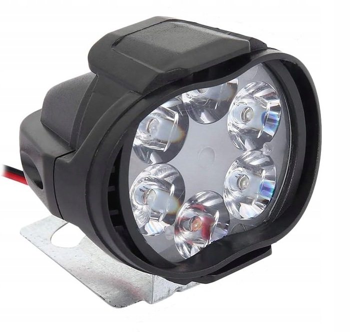 Hands DIY Uniwersalny Reflektor Motocyklowy 6 LED, 2szt