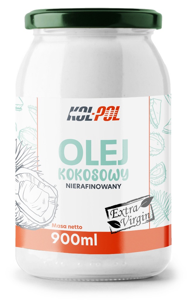 OLEJ KOKOSOWY NIERAFINOWANY 900ml Extra Virgin